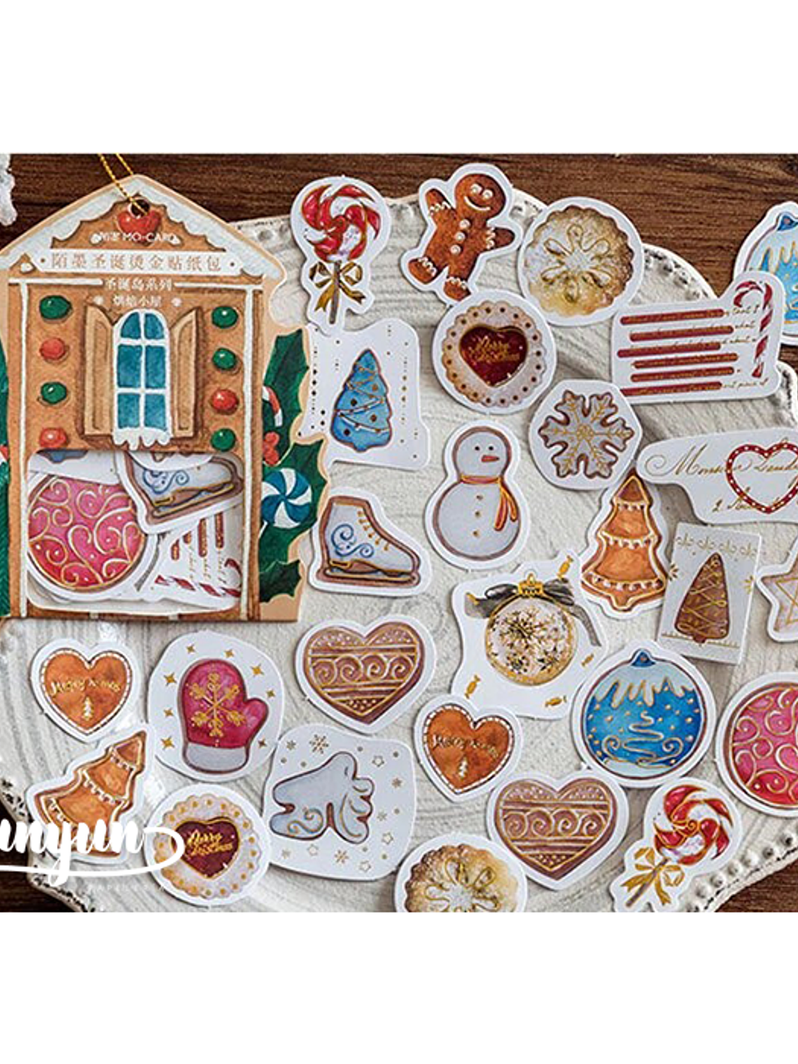 Stickers Golden Christmas - 40 pzas 6