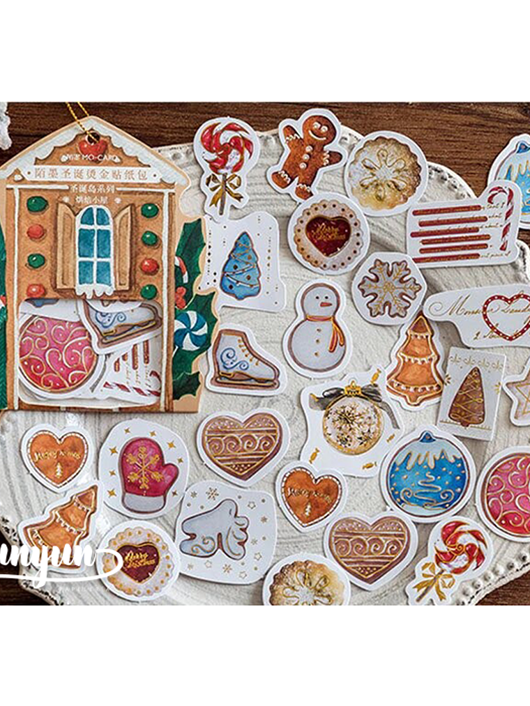 Stickers Golden Christmas - 40 pzas 6