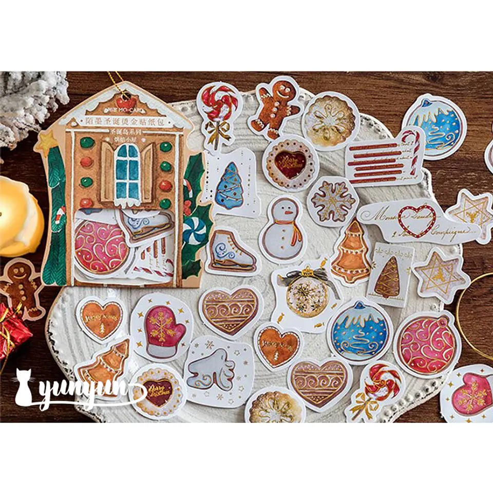 Stickers Golden Christmas - 40 pzas 6
