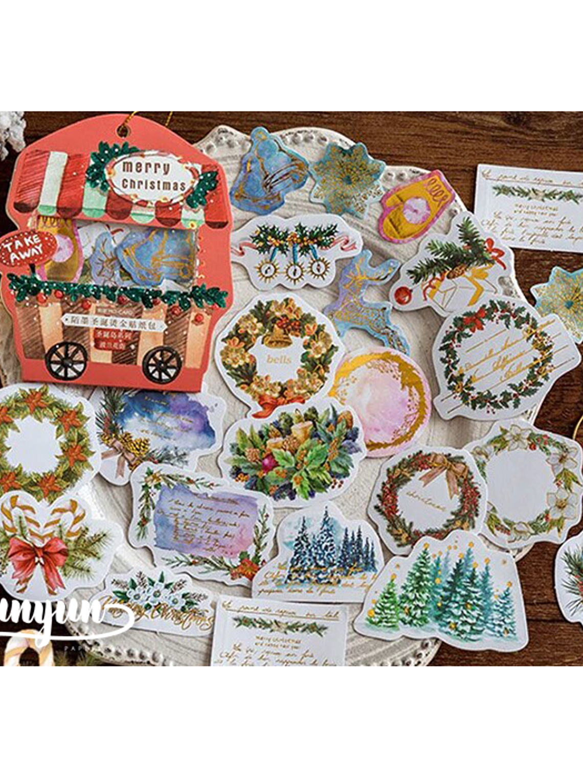 Stickers Golden Christmas - 40 pzas 7