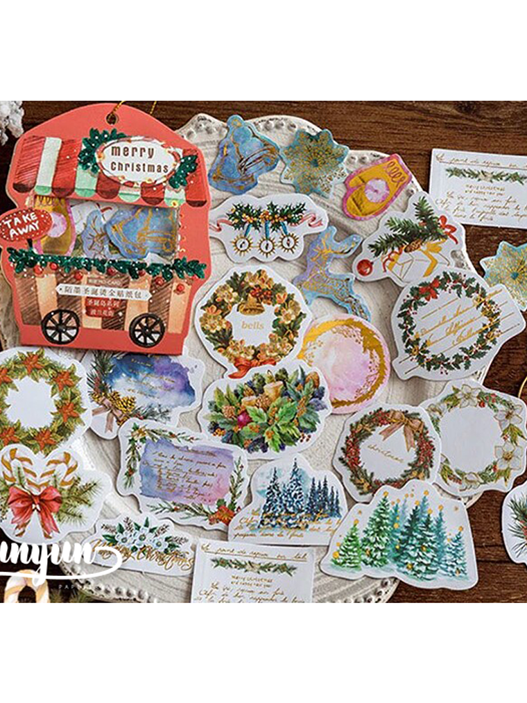 Stickers Golden Christmas - 40 pzas 7