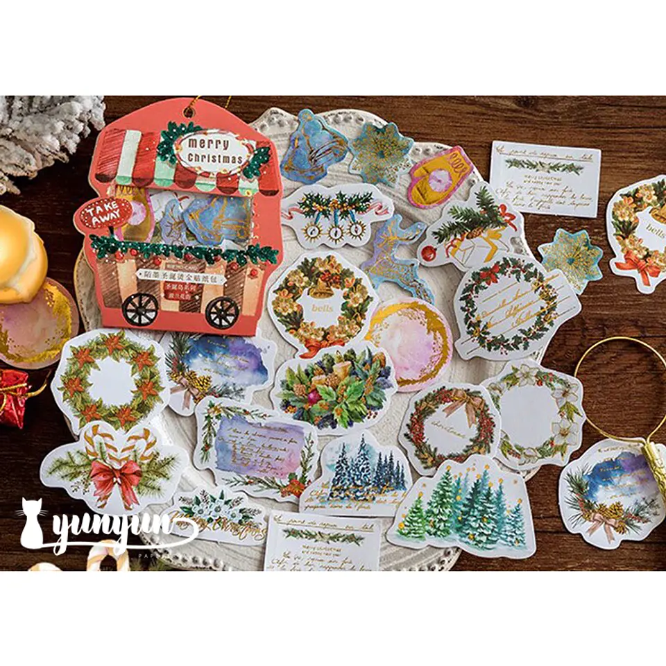 Stickers Golden Christmas - 40 pzas 7
