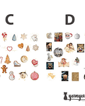 Stickers Golden Christmas - 40 pzas