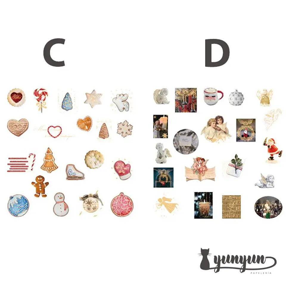 Stickers Golden Christmas - 40 pzas 9