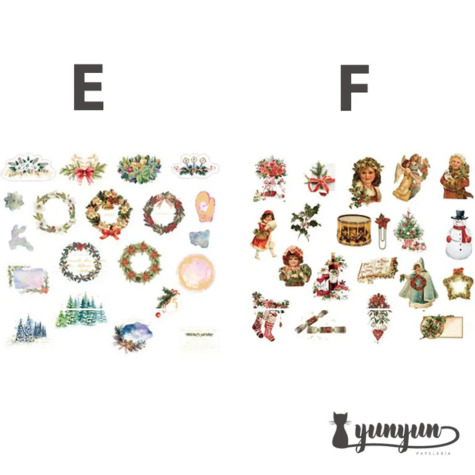 Stickers Golden Christmas - 40 pzas 10