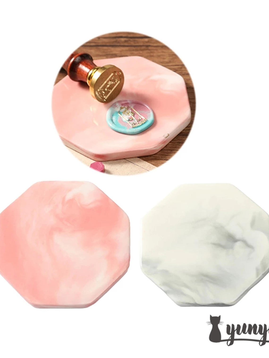 Base Marmol Rosado - Sellos de Lacre 4