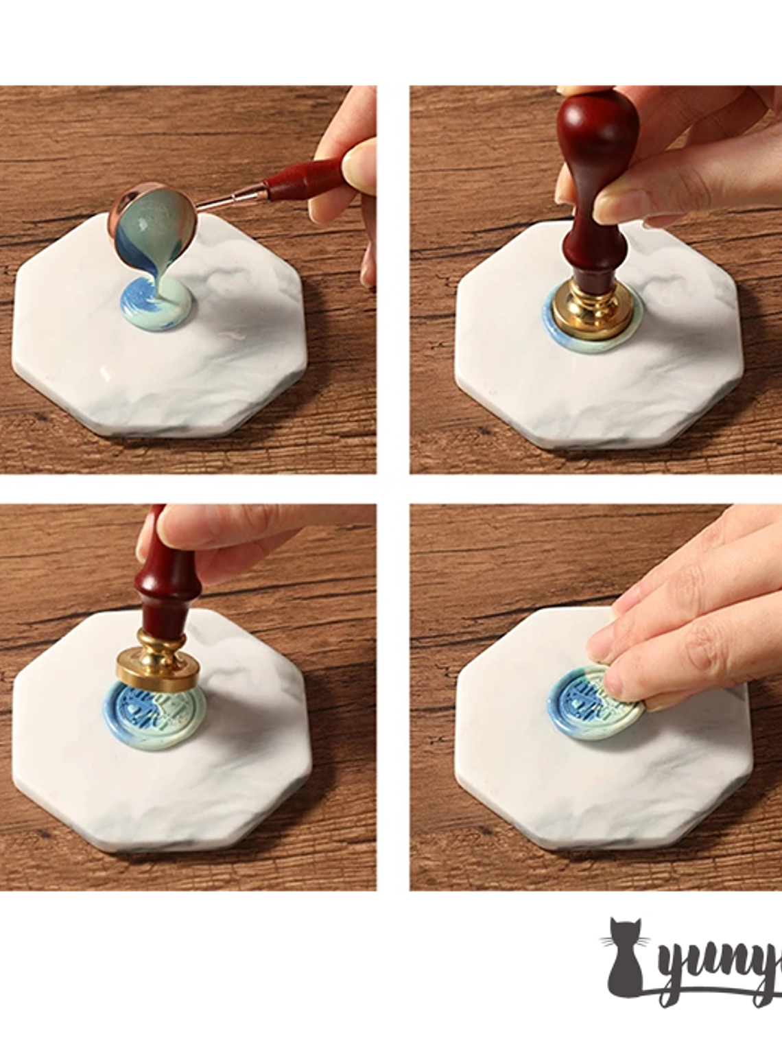 Base Marmol Rosado - Sellos de Lacre 5