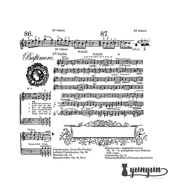 Sellos Partitura Musical - 1 pza