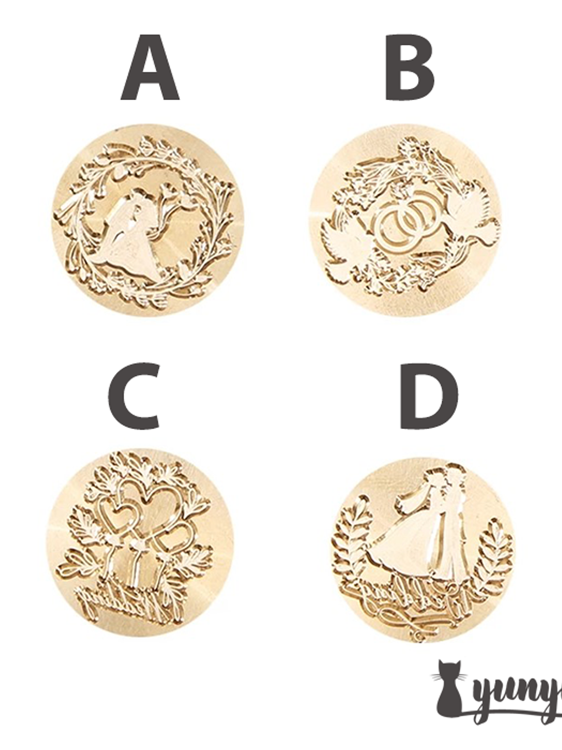 Sellos de Lacre Boda - 2,5cm 6