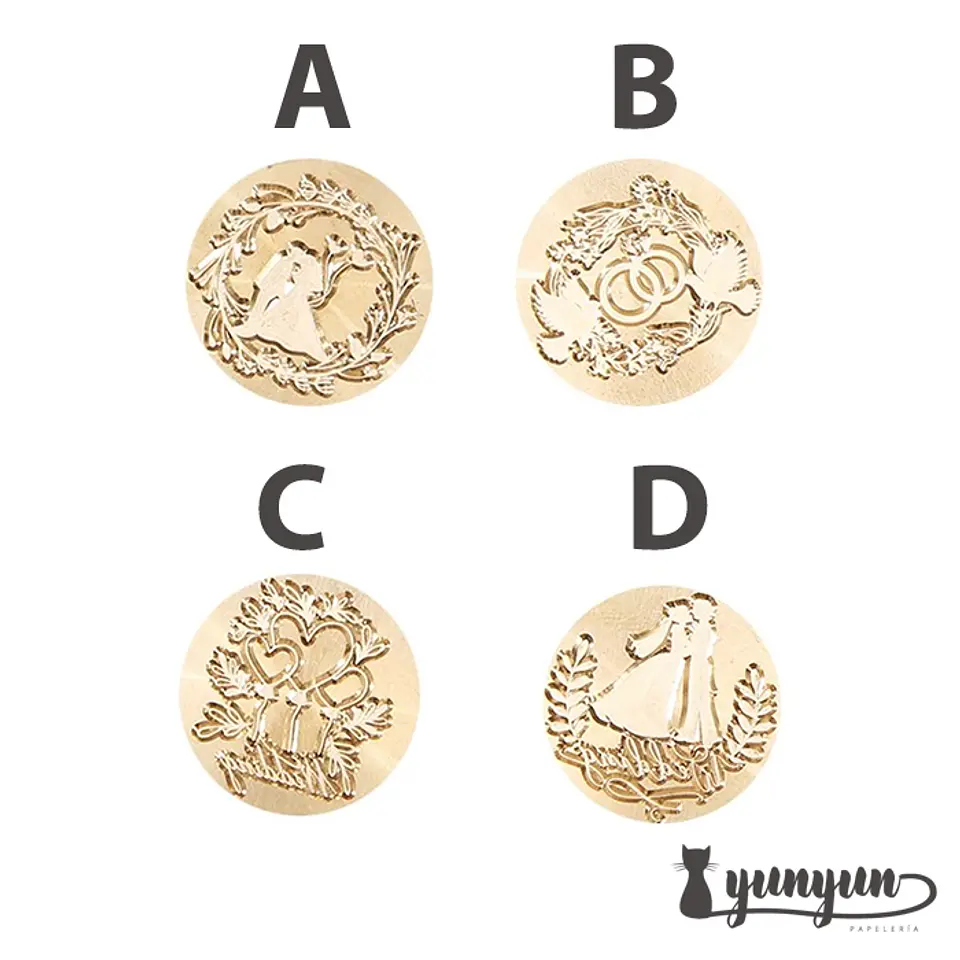 Sellos de Lacre Boda - 2,5cm 6