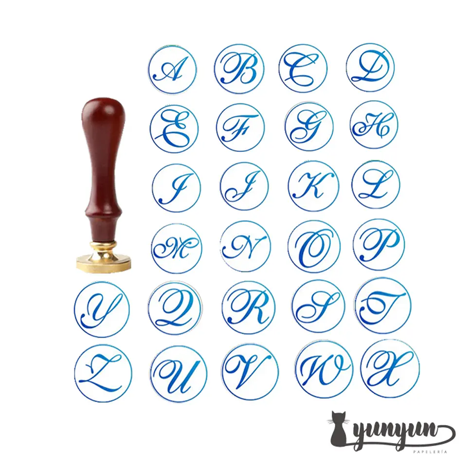 Sellos de Lacre Letras Caligráficas - 2,5cm 7