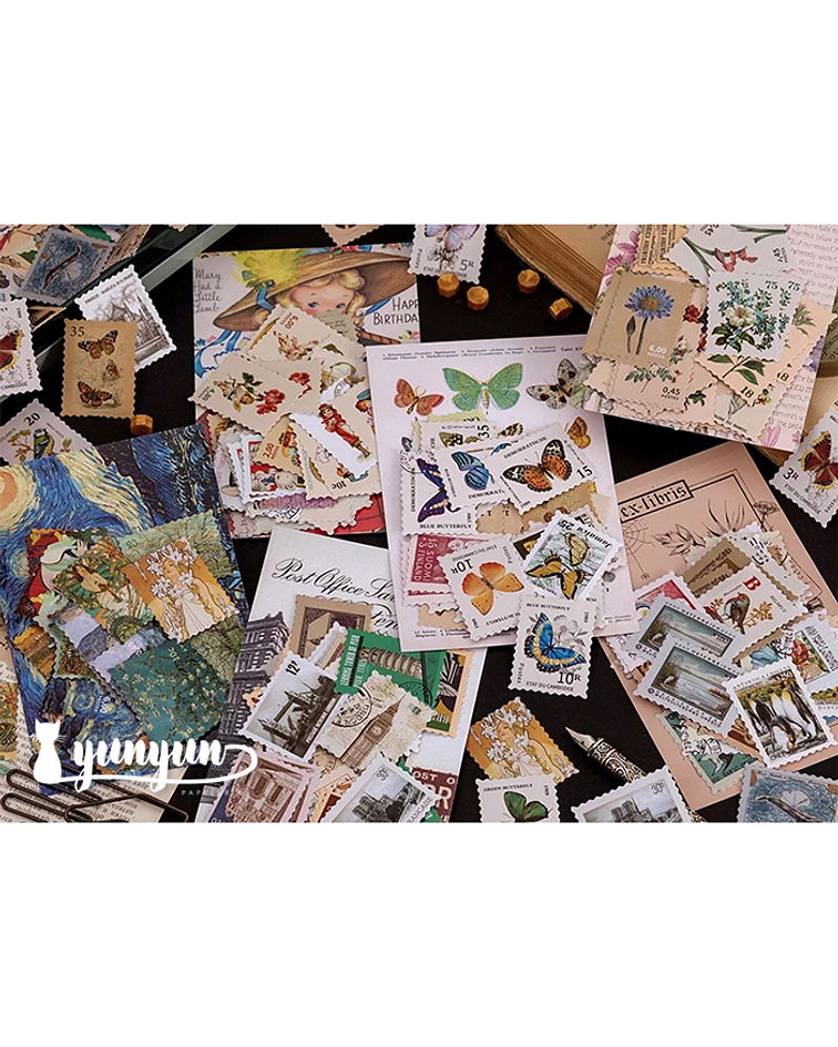 Stickers Colección Estampillas III - 46 pzas