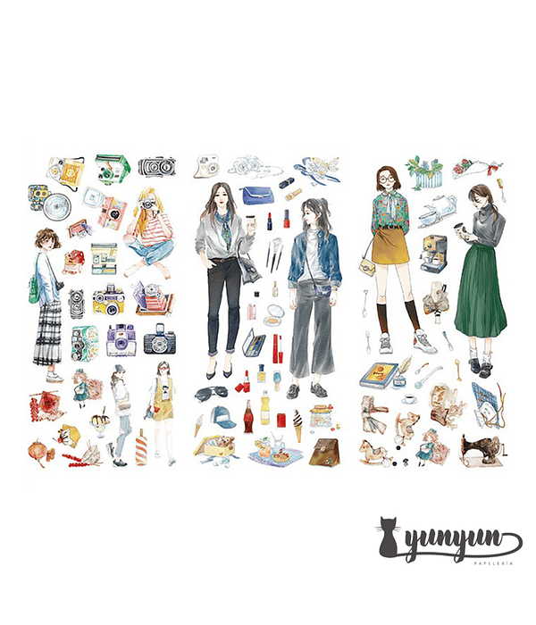 Stickers Fashion III - 3 láminas 