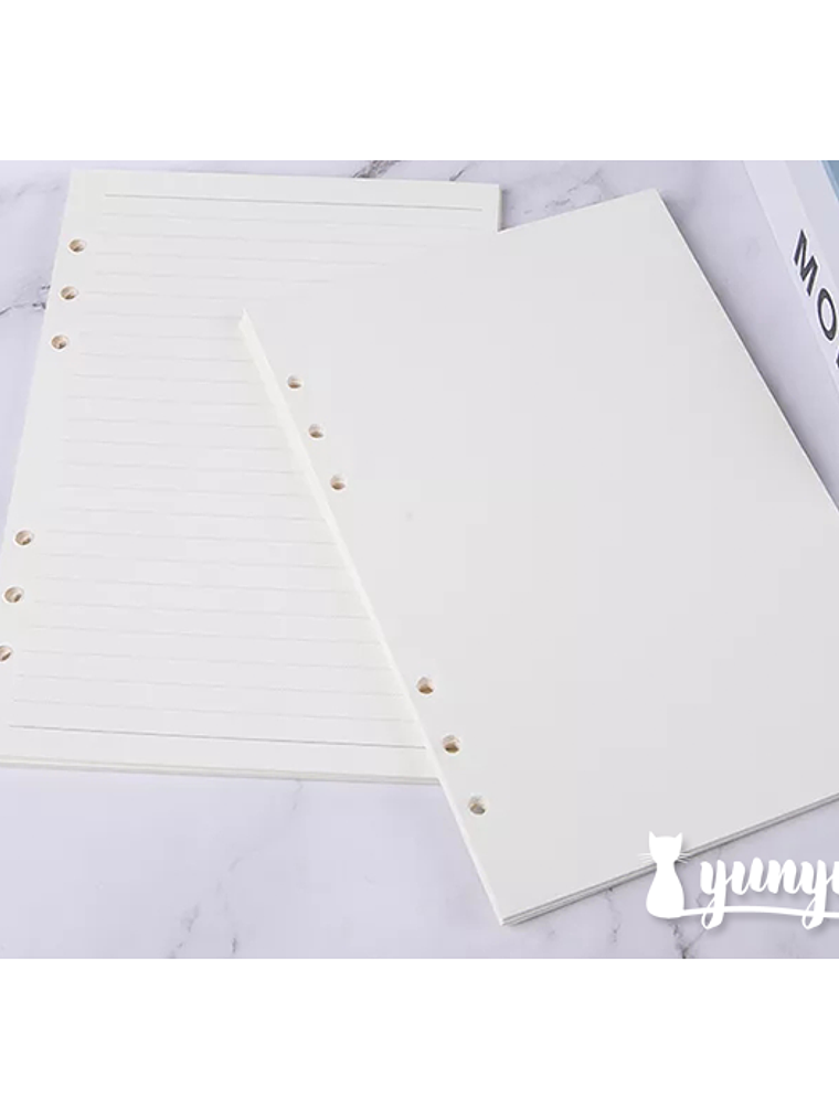 Repuesto Hojas Blancas Cuaderno Binder - 45 pzas 1
