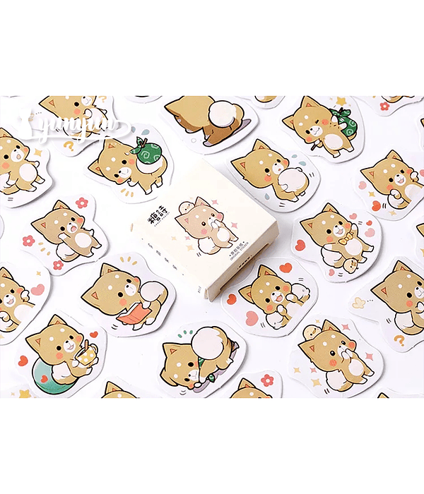 Caja Stickers Fox - 45 pzas