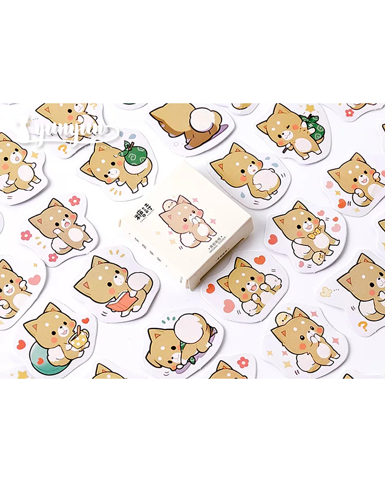 Caja Stickers Fox - 45 pzas