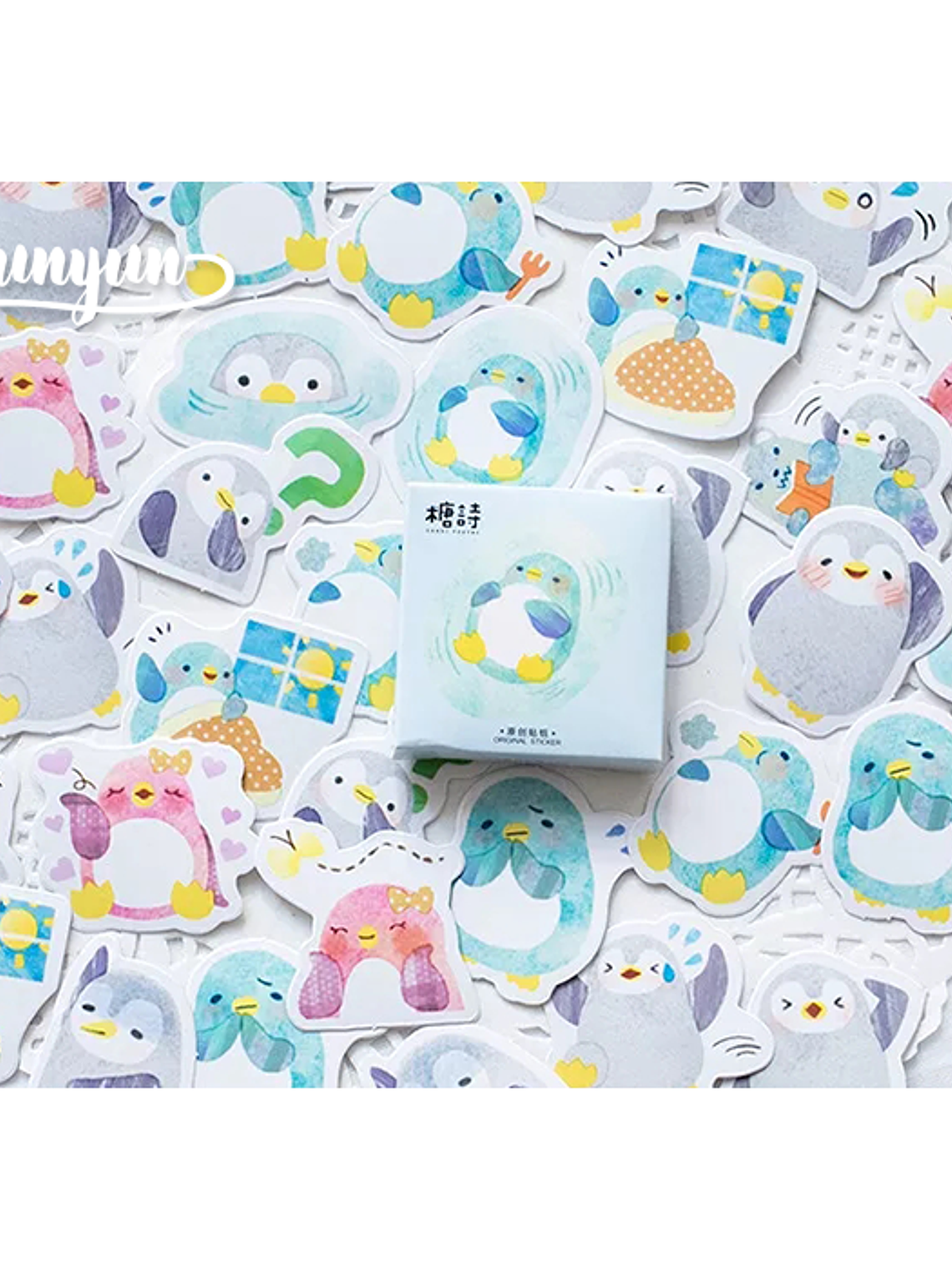 Caja Stickers Pinguinos - 45 pzas 1