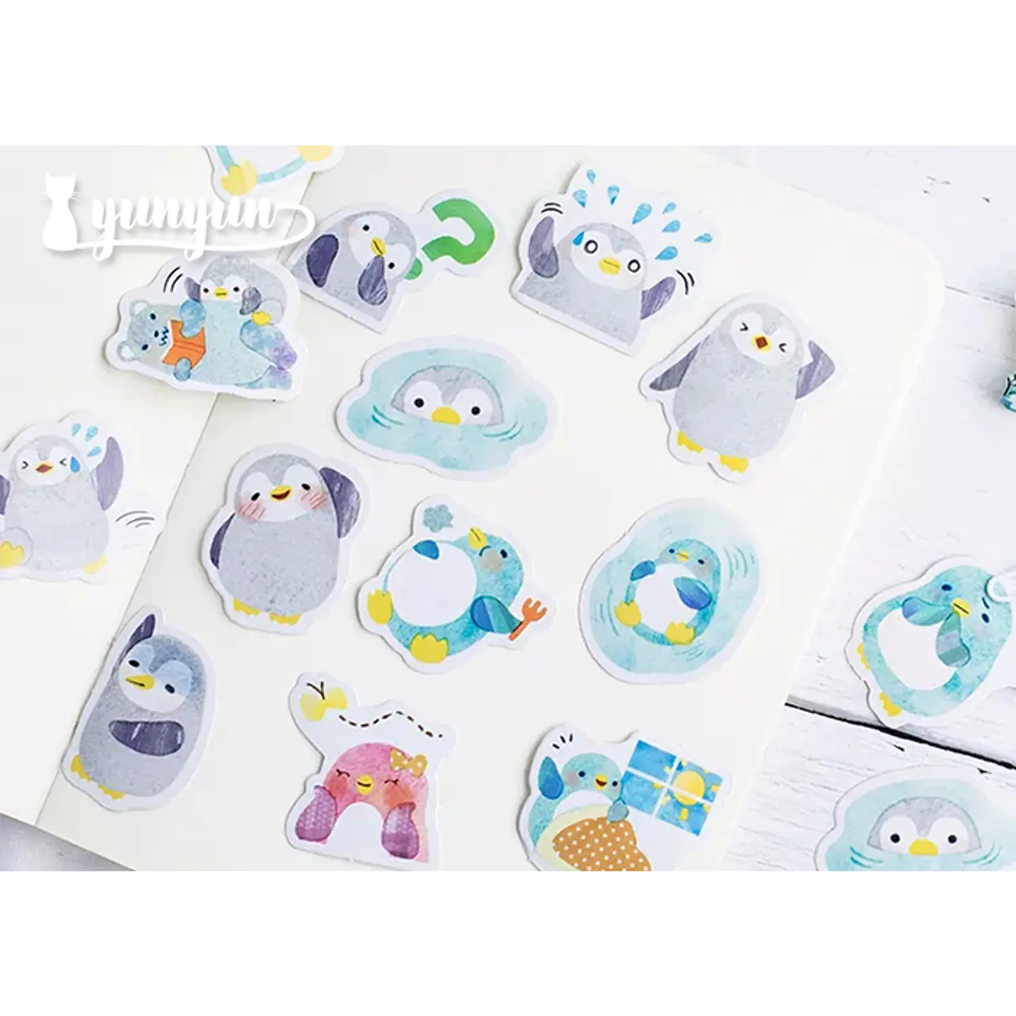 Caja Stickers Pinguinos - 45 pzas 2