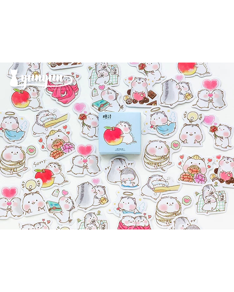 Caja Stickers Hamster III - 45 pzas