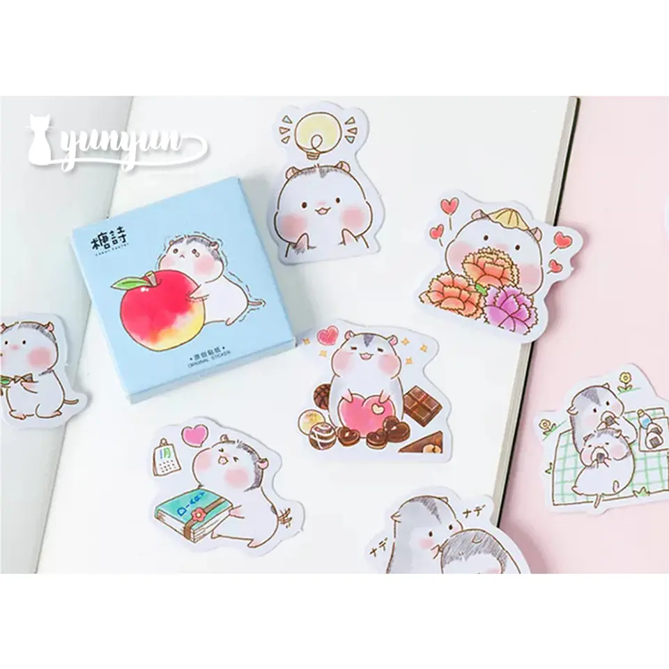 Caja Stickers Hamster III - 45 pzas 2