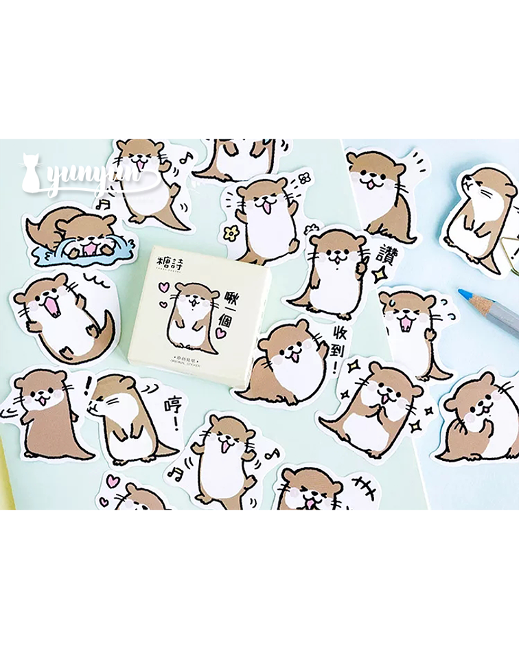 Caja Stickers Nutria - 45 pzas