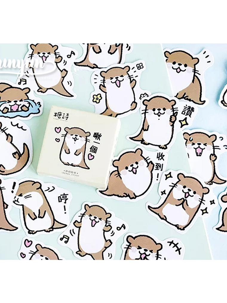 Caja Stickers Nutria - 45 pzas 1