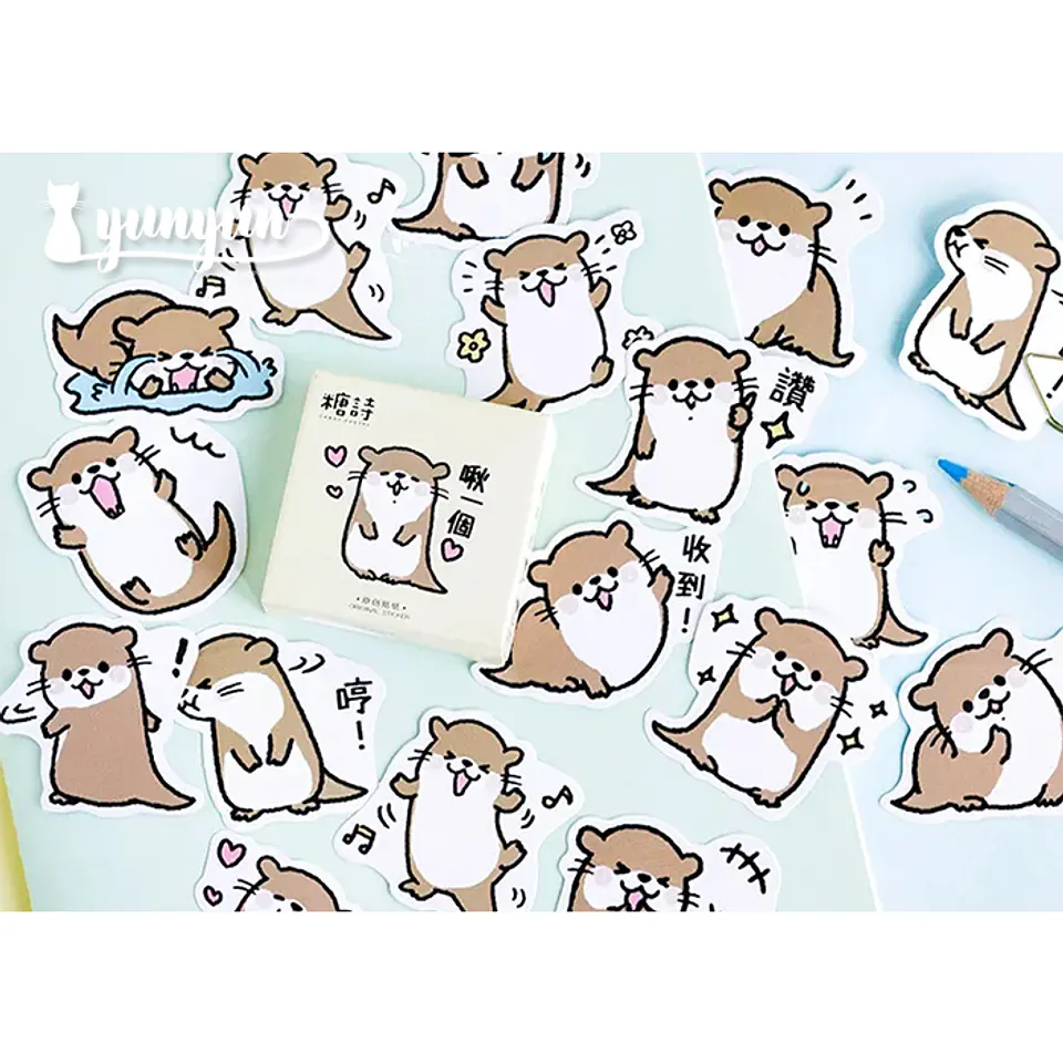 Caja Stickers Nutria - 45 pzas 1