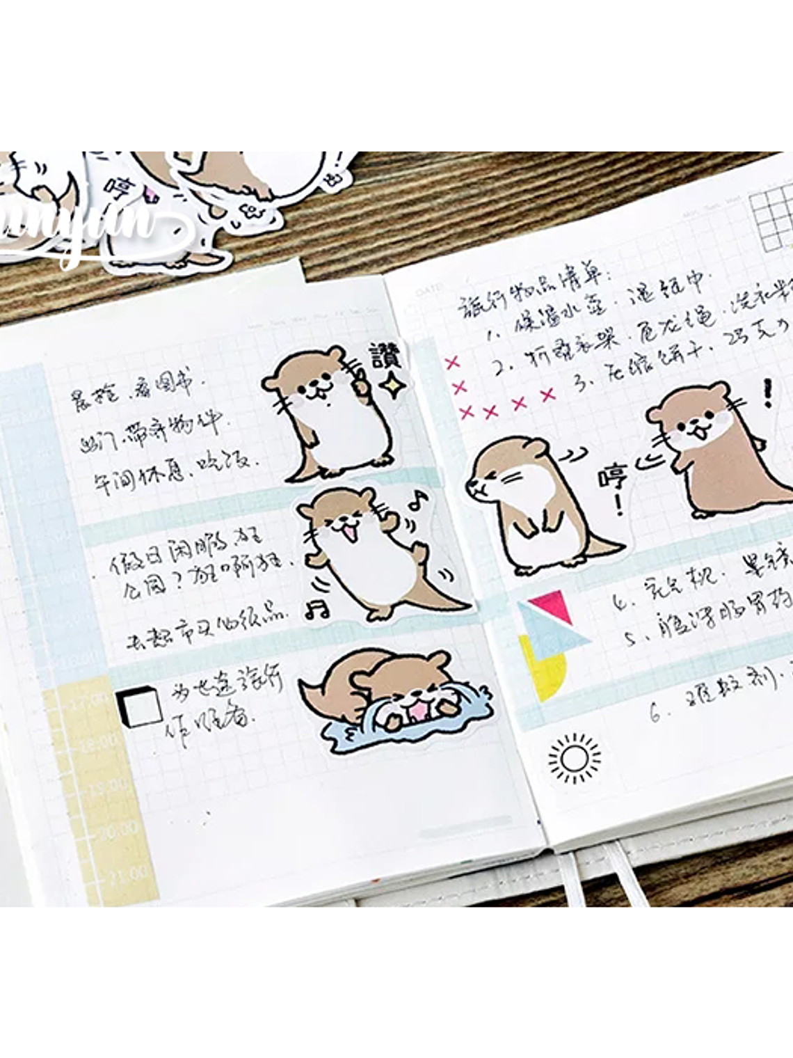 Caja Stickers Nutria - 45 pzas 3