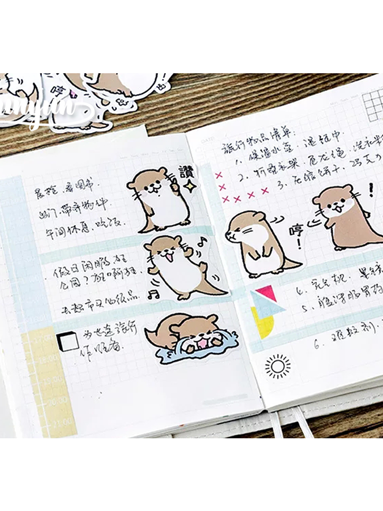 Caja Stickers Nutria - 45 pzas 3