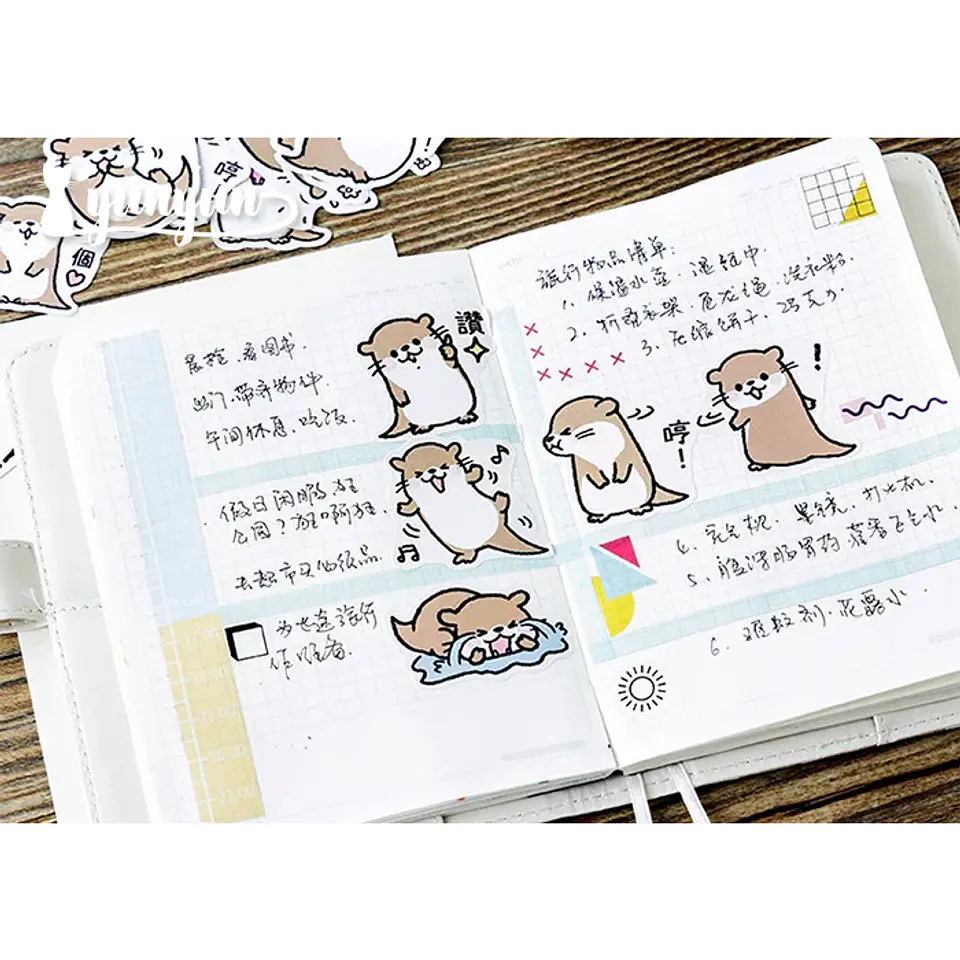 Caja Stickers Nutria - 45 pzas 3