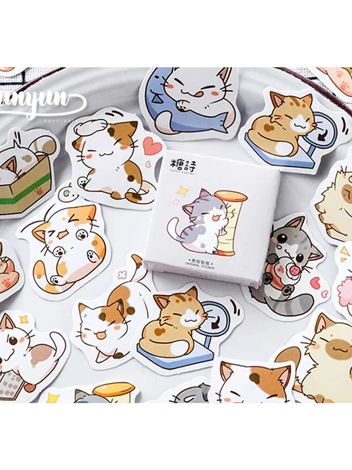 Caja Stickers Gatos #3 - 45 PZAS 1