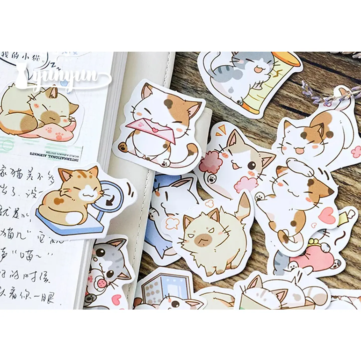 Caja Stickers Gatos #3 - 45 PZAS 2