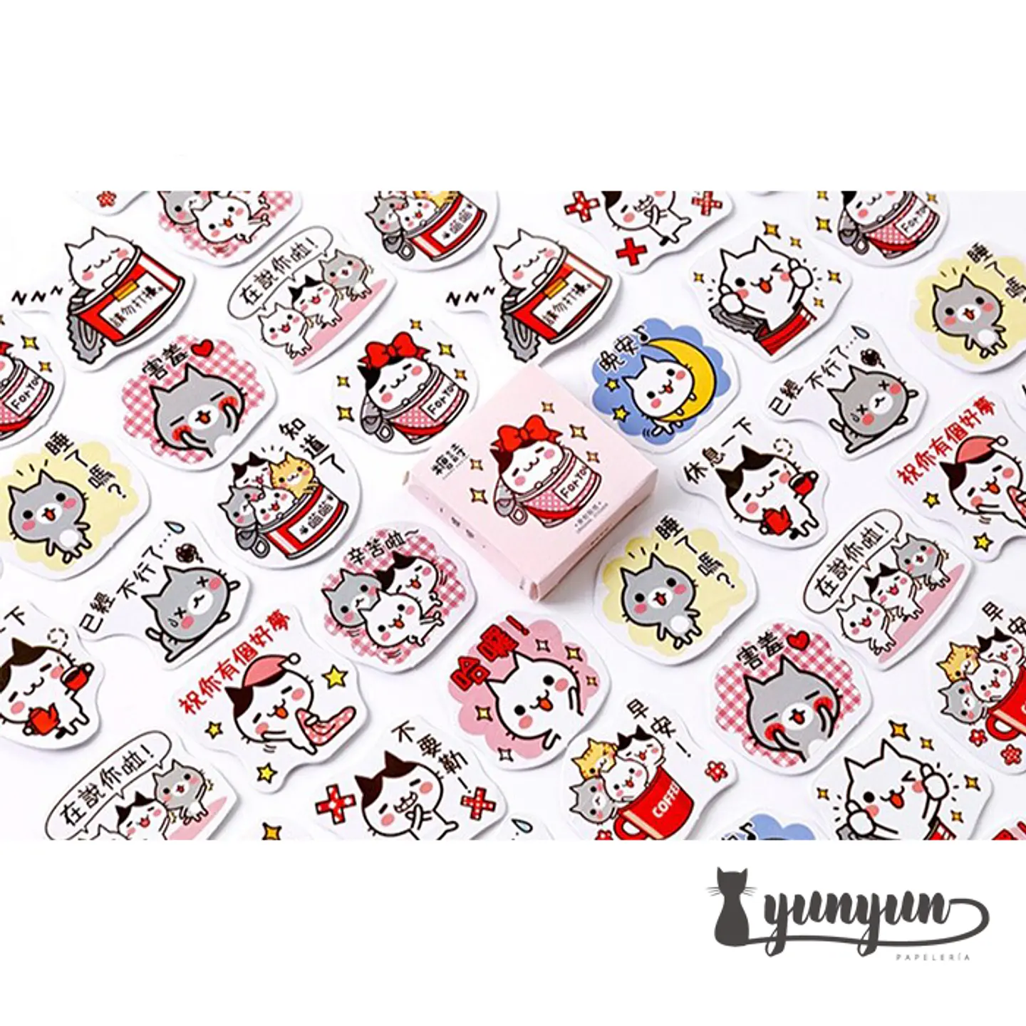 Caja Stickers Gatos #6 1