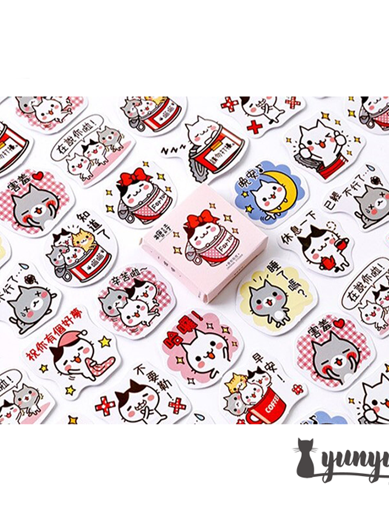 Caja Stickers Gatos #6 1
