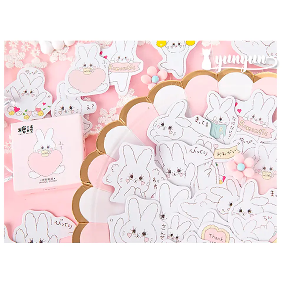 Caja Stickers Conejos - 45 pzas 1