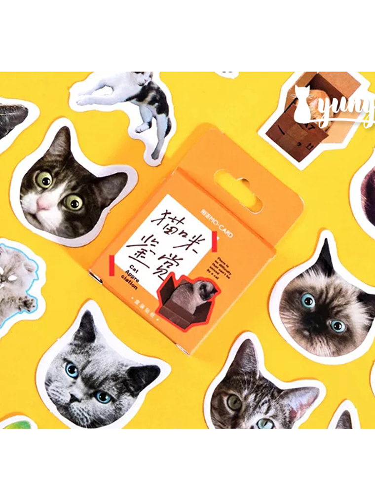 Caja Stickers Gatos #2 - 45 pzas 1