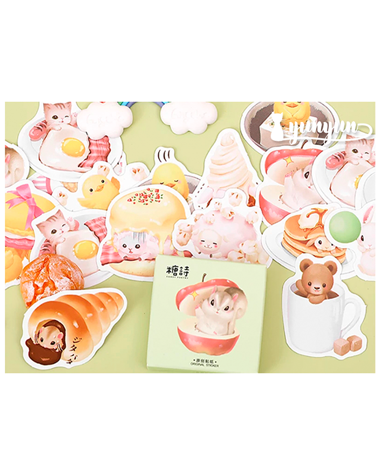 Caja Stickers Hamsters - 45 pzas