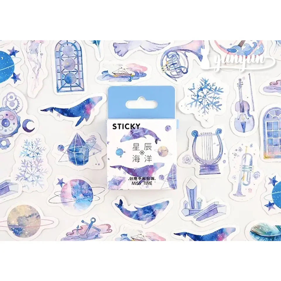 Caja Stickers Ballena - 45 pzas 1