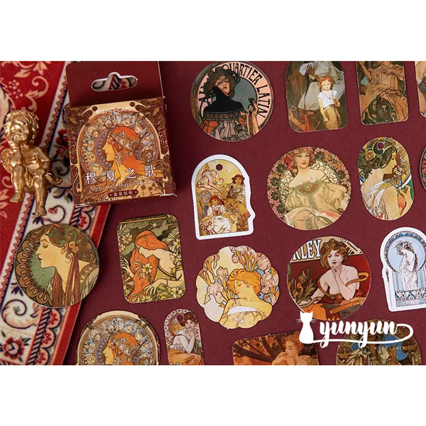 Caja Stickers Alfons Mucha - 45 pzas 3