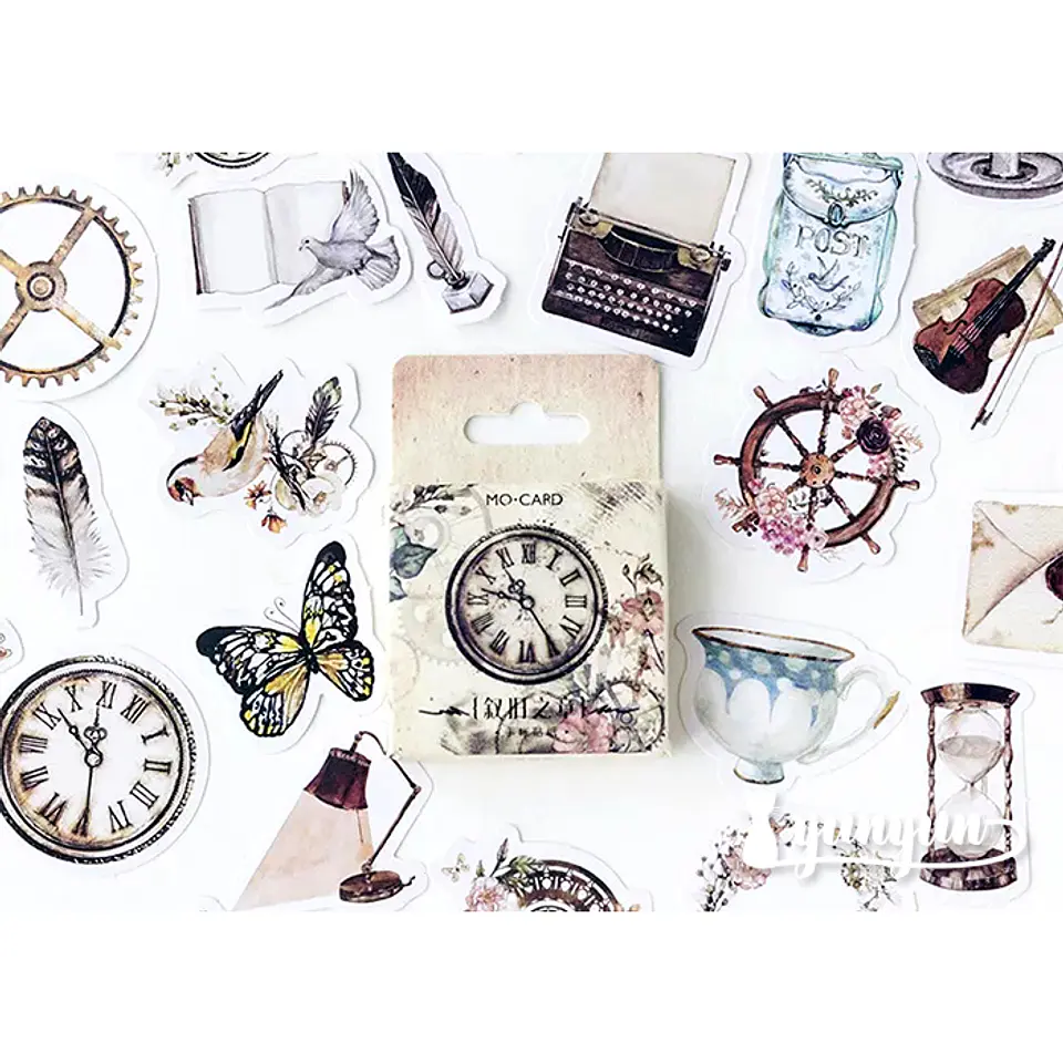 Caja Stickers Vintage #18 - 45 pzas 1