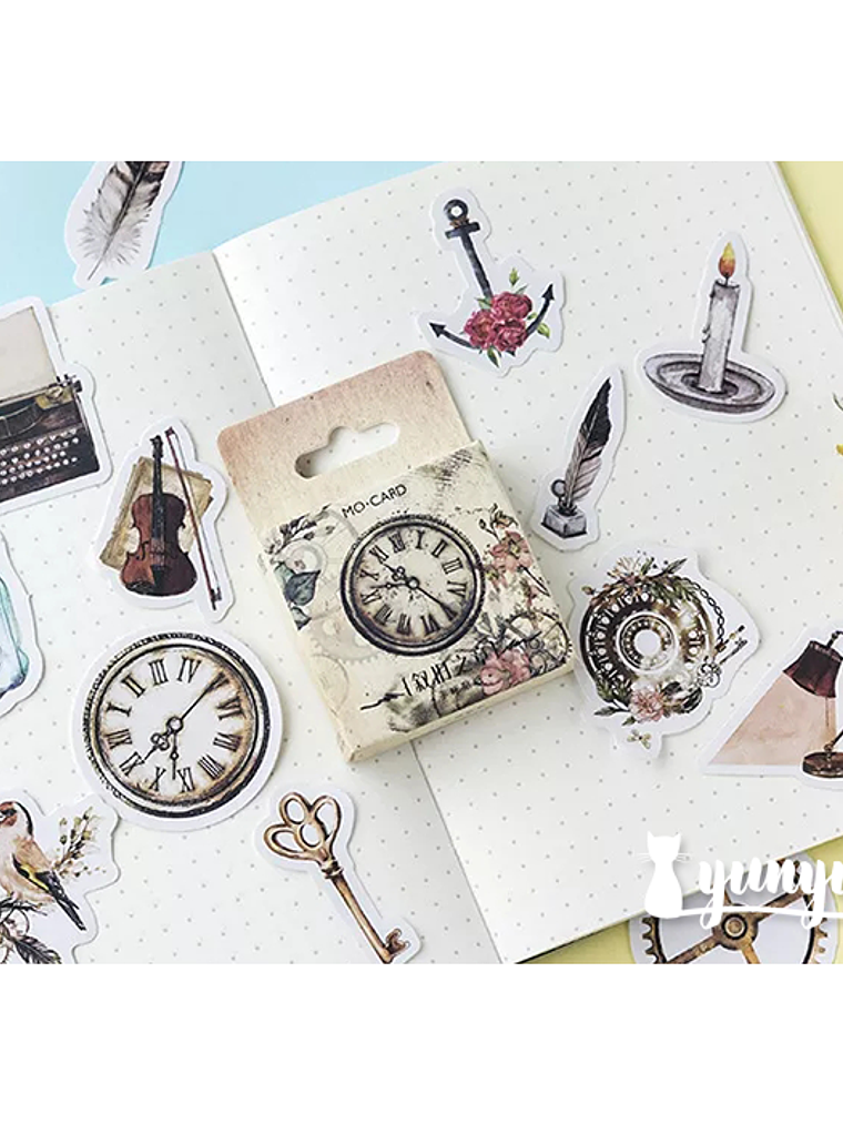 Caja Stickers Vintage #18 - 45 pzas 2