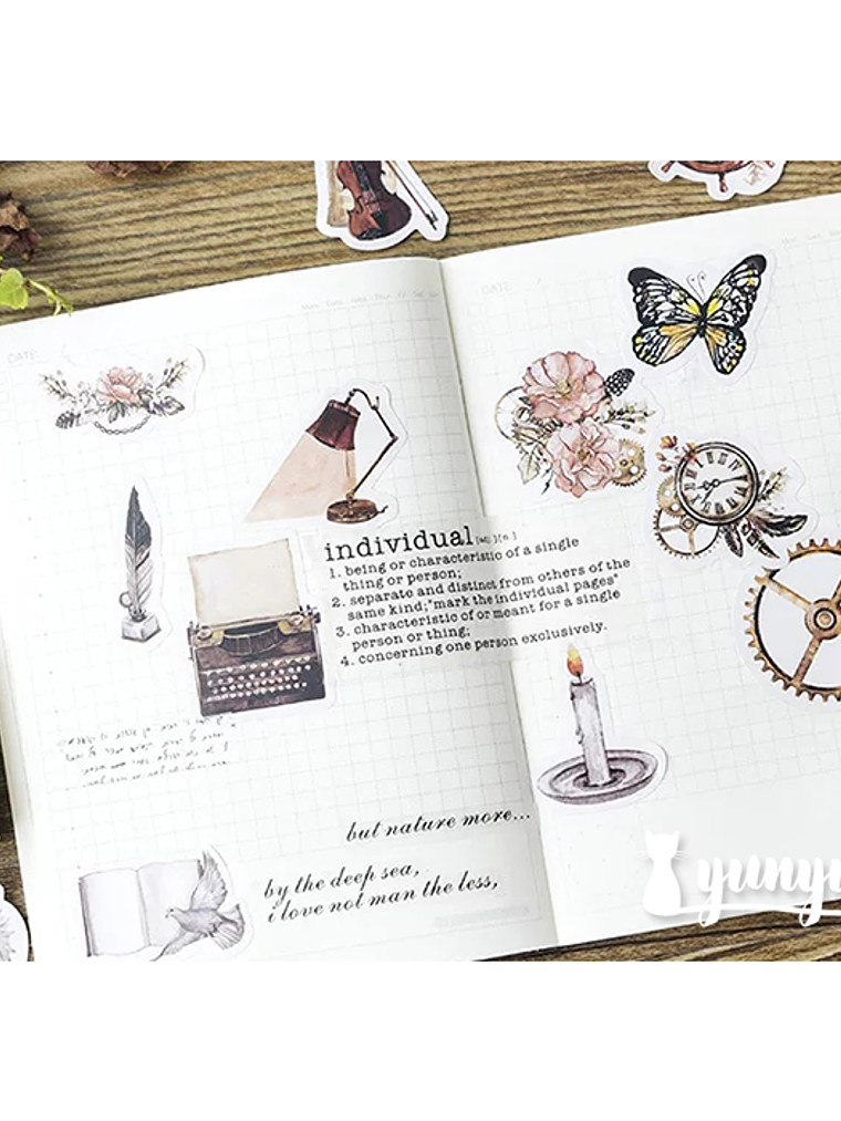 Caja Stickers Vintage #18 - 45 pzas 3