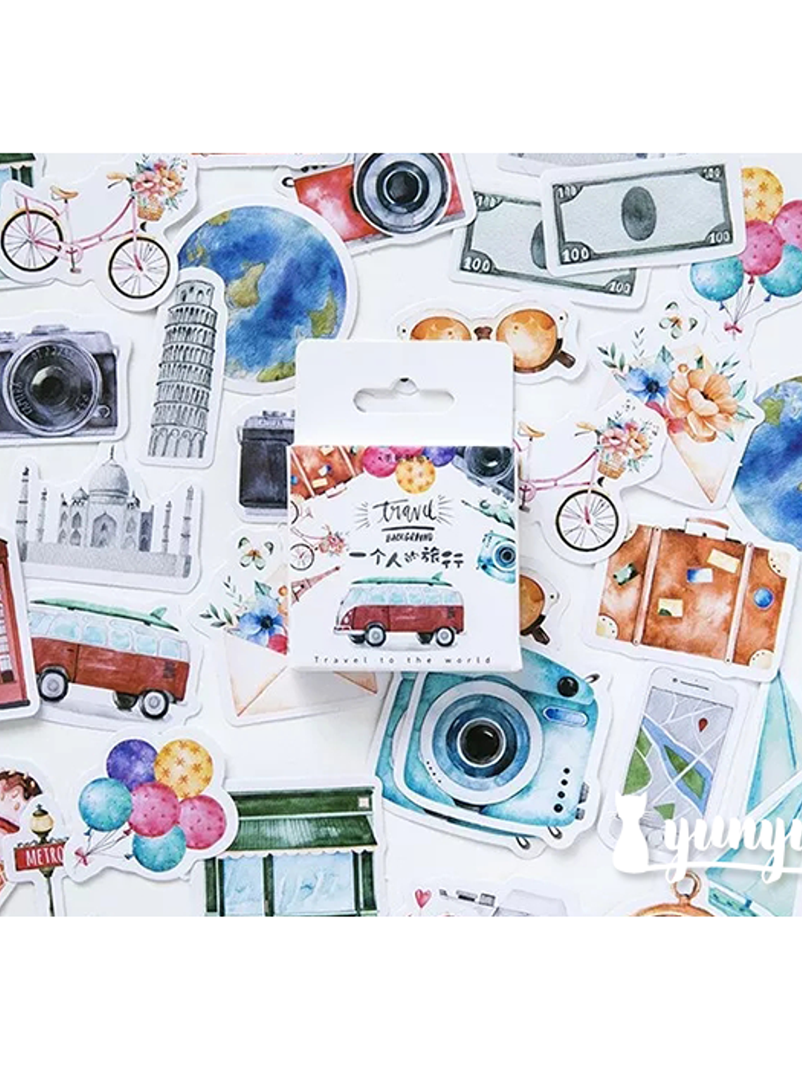 Caja Stickers Viajes #7 - 45 pzas 1