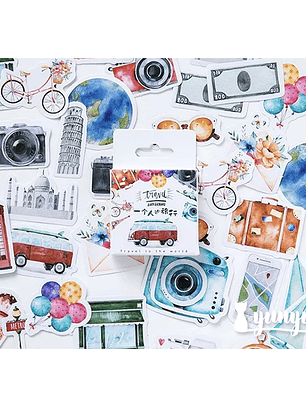 Caja Stickers Viajes #7 - 45 pzas