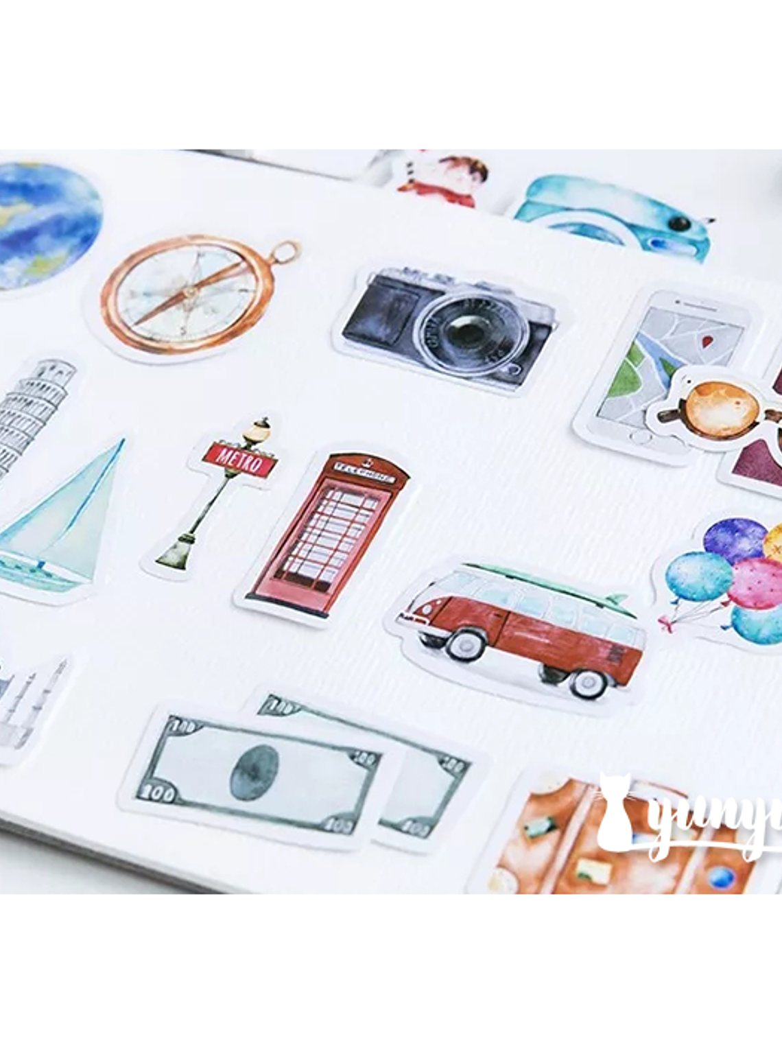 Caja Stickers Viajes #7 - 45 pzas 2