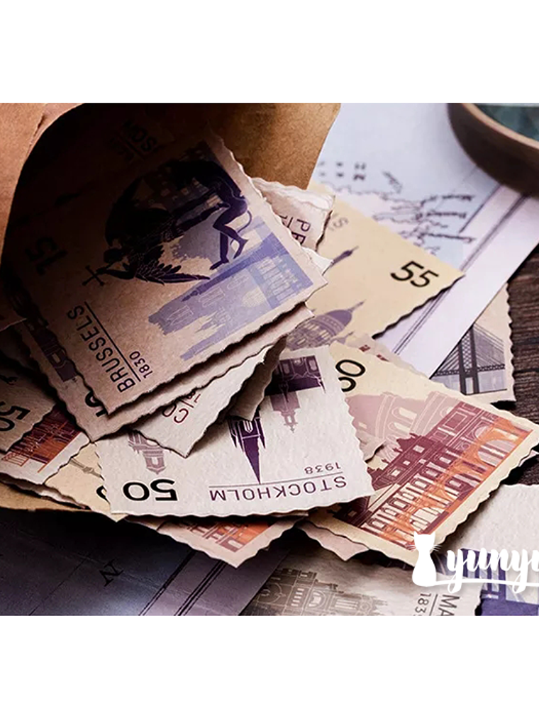 Caja Stickers Estampillas - 45 pzas 2