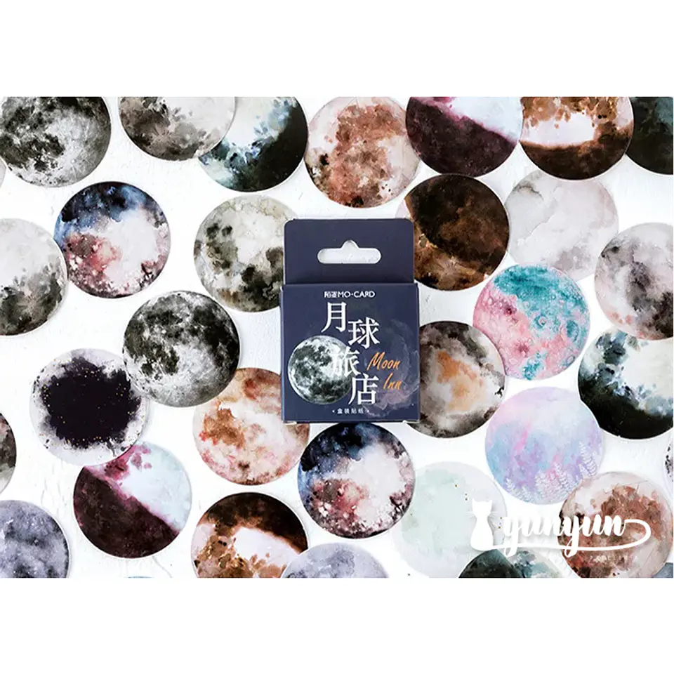 Caja Stickers Lunas - 45 pzas 1