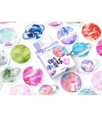 Caja Stickers Cósmico #1 - 45 pzas