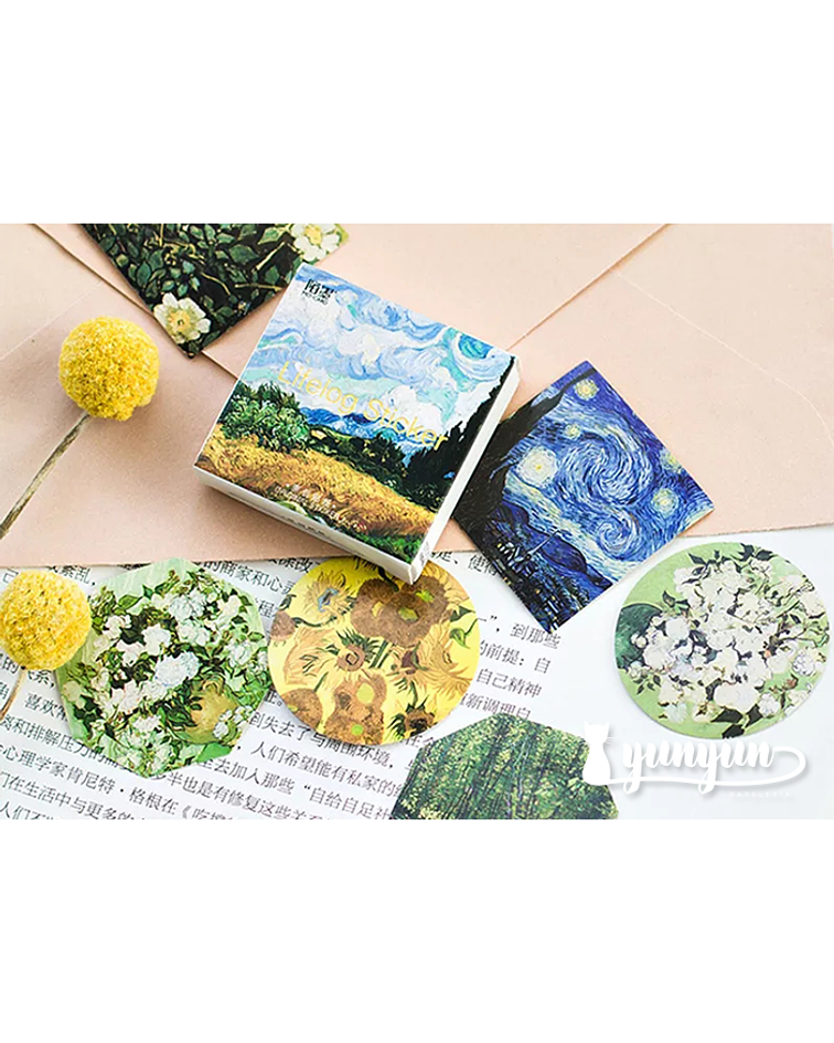 Caja Stickers Van Gogh - 45 pzas