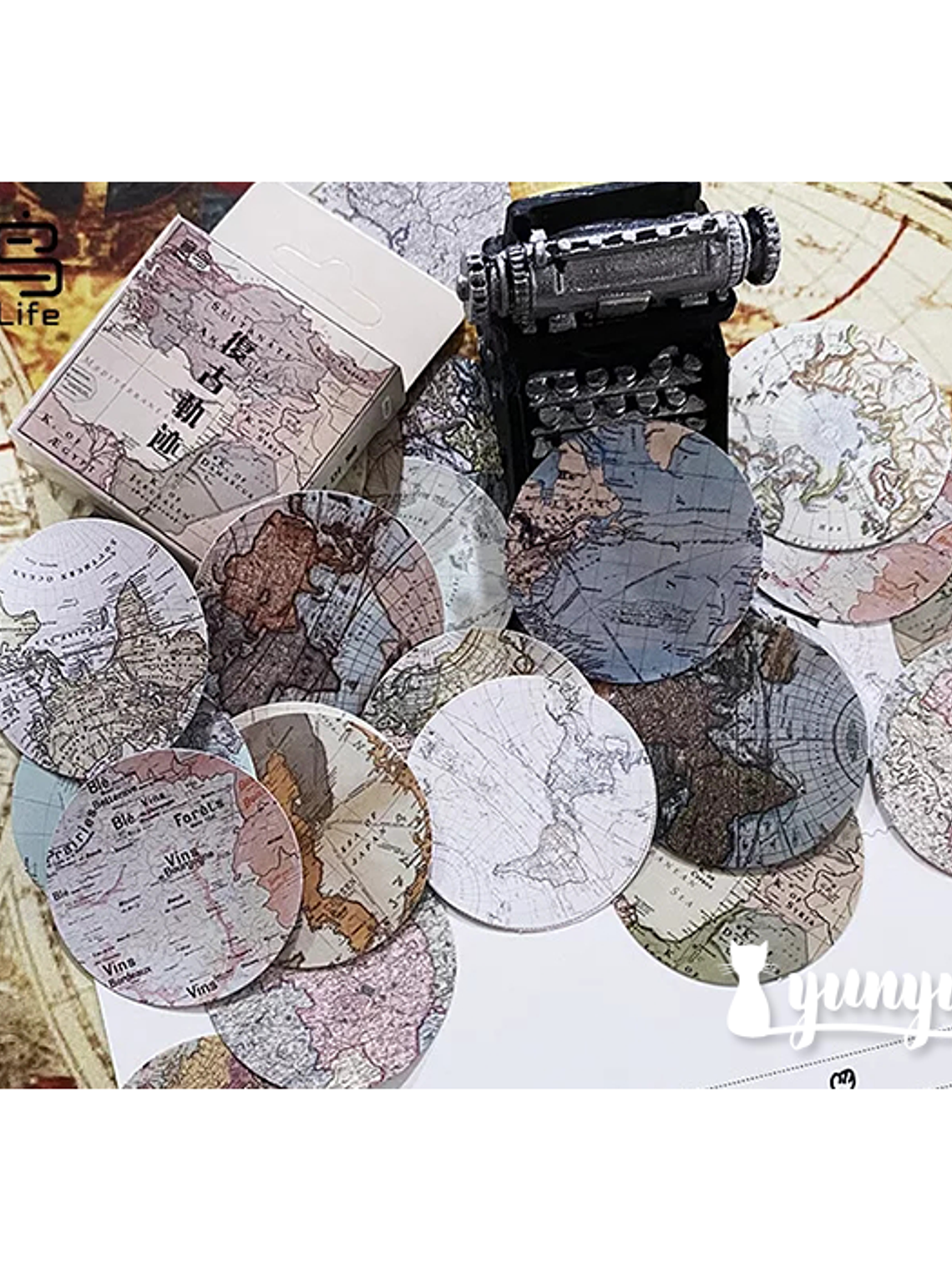 Caja Stickers Mapa - 45 pzas 3